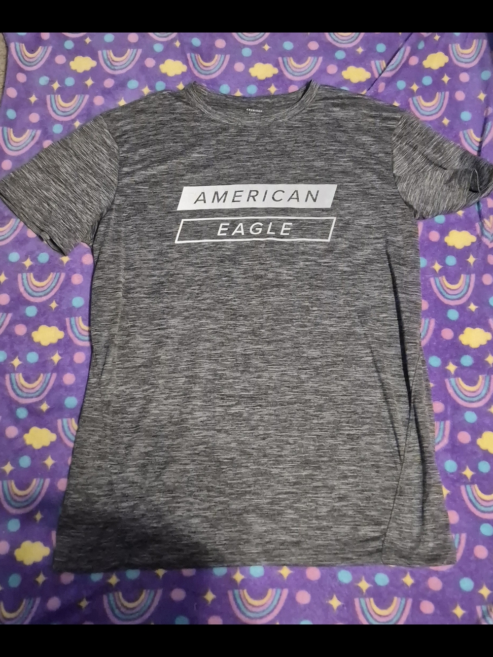 Mens M American Eagle Charcoal Heather 360° Extreme Flex Active Tee